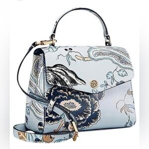 NWOT Tory Burch Robinson Floral Print Leather Handbag/Shoulder Bag.